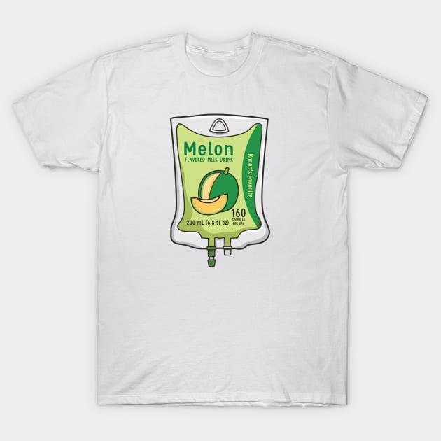 Aesthetic Korean Melon Milk IV Bag for medical and nursing students, nurses, doctors, and health workers who love milk T-Shirt by spacedowl